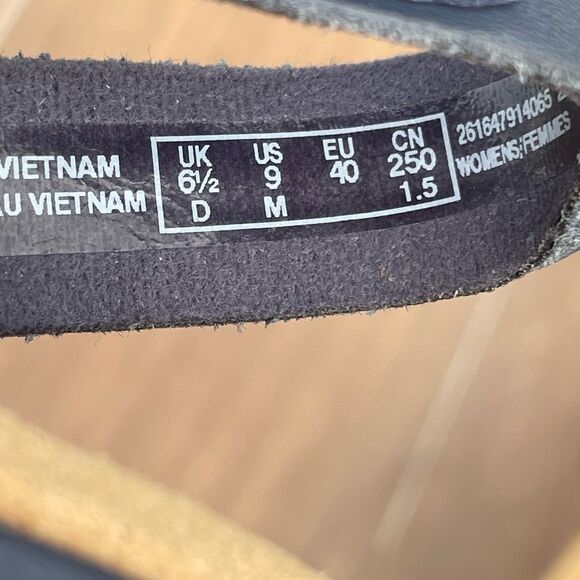 Clarks Women's Giselle Sea Nubuck Suede Wedge Sandals Navy M width - Picture 5 of 5